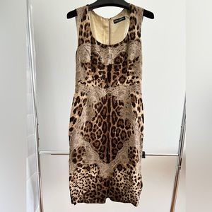 Dolce & Gabana Cheetah Print Sleeveless Dress